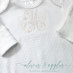 embroidered baby gift