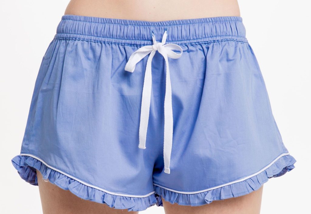 Ruffled Sleep Shorts Blue (Medium) Swirlz